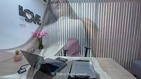 Muscular Boss Punishes Big Booty Latina Daniela Andrea with Wild Office Doggystyle Cock Ride