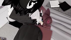 hear her moan as big cock pounds furry roblox girl's big tits doggystyle