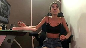 Skinny latina psychologist begs for big cock in her tight pussy, dirty talk domination fuck in lingerie