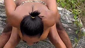 Pornstar begs for deep bush pounding with big black cock