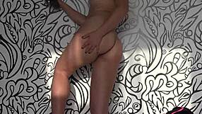 Blonde pawg spreads hairy pussy and asshole for clitoral orgasm with dildo fingering closeup