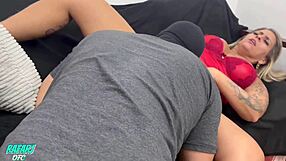 Big Ass Latina Milf In Lingerie Takes Monster BBC Cumshot On Tits