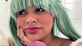 Gassy BBW Farts Loud in Public Toilet at Cosplay Con