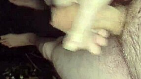 old guy strokes monster cock naked outdoors in the cold