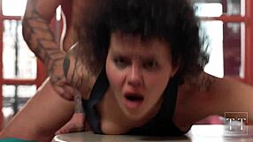 his massive dick rips my tight black pussy aggressive full fuck