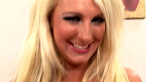 blonde big tits babe rides monster cock cowgirl to cum in mouth