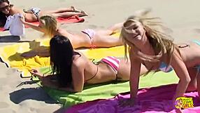 after beach volleyball we lesbians head inside for playtime