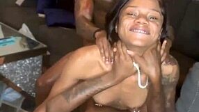 amateur ebony 3some rips clothes for juicy big pussy creampie pounding tight