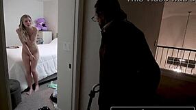 Skinny 18+ teen tempts horny old man from home for taboo monster cock pounding