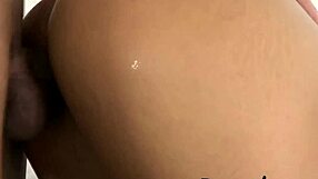 black haired ebony dancer deepthroats big black cock then rough anal assfucking