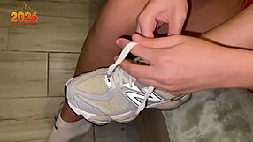 Girlfriend Wife Cum on Sneakers Compilation HUGE CUMSHOTS Big Cock Moaning Homemade POV