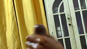 she strokes my cock with expert handjob grip