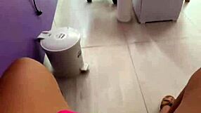 im fingerin my huge pussy in public right fronta clients!!