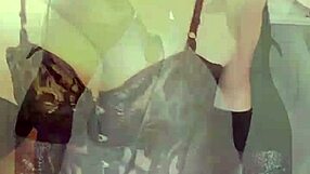 pretty sissy in heels and fishnets teases outdoors