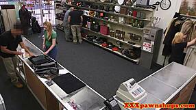 Broke Babe Takes Hard Pawnbroker Pounding in Secret