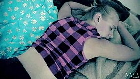 stepdad bends over resting stepdaughter and pounds her wet pussy hard