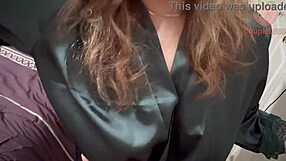 stepmom spreads big tits for homemade breast exam and monster cock suck