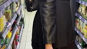 Public Flashing Leads to Elevator Deepthroat Footjob Rimjob Sloppy Mess