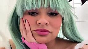 Gassy BBW Farts Loud in Public Toilet at Cosplay Con