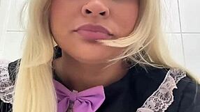 Gassy BBW Farts Loud in Public Toilet at Cosplay Con