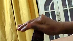 she strokes my cock with expert handjob grip