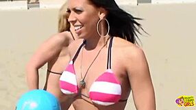 after beach volleyball we lesbians head inside for playtime