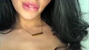 Slutty college exchange student squirts hard fingering her wet pussy on webcam