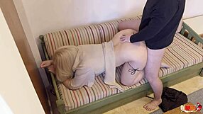 Stepmom caught rubbing her pussy... now fuck her mouth full of cum?