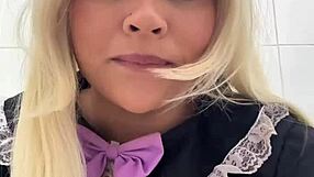 Gassy BBW Farts Loud in Public Toilet at Cosplay Con