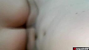 thai student brunette sucks big cock fingers shaved pussy before creampie fuck