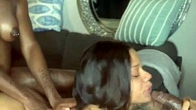 amateur ebony 3some rips clothes for juicy big pussy creampie pounding tight