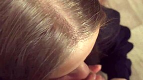 a married blonde neighbor slut deepthroats my monster cock for light bulb fix