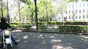 curious blonde kinuski picked up for bbc dp threesome adventure