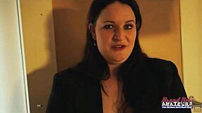 big titted brunette kylie shae strokes dick deepthroat swallows hot cum 💦😍