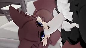 hear her moan as big cock pounds furry roblox girl's big tits doggystyle