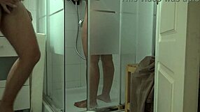 dude, stepson jerks watching stepmom's milf body in morning shower taboo