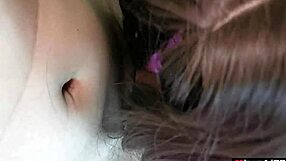 thai student brunette sucks big cock fingers shaved pussy before creampie fuck