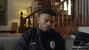 Gorgeous amber moore deepthroats licks rides cowgirl doggystyle uniform cock