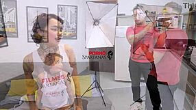 Annie's Tanned Skinny Body Teases in Photoshoot with Tan Lines