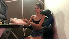 Skinny latina psychologist begs for big cock in her tight pussy, dirty talk domination fuck in lingerie