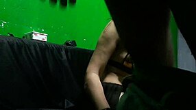 Homemade husband tongue-fucks sexy Latina wife's tight little ass on Halloween