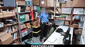 Police Catch Shoplifting Teen Burglar and Pound Her Small Tits with Monster Cock Doggy