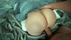 Step mom catches son stroking then poses as his fuck doll