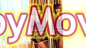 Holy Shit! Hung Thai Ladyboy in Fishnets Jerks Monster Cock Till Explosion!