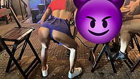 carnaval mario bros slut gives ass to three guys outdoors