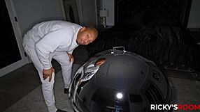 Ricky's Room Bastes Princess Emily's Shaved Pussy With Big Black Cock Loads