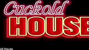 married milf sneaks steamy bathroom romp with lover as cuck hubby peeks close