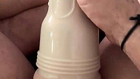 oops caught with new fleshlight jerking my monster cock watching porn