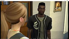 mommy watches old black bull stretch milf pussy while cuckold sims 4 game plays on