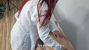 Married redhead masseuse uses job to fuck and creampie clients